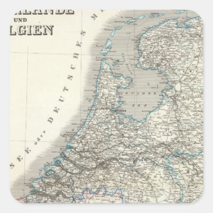 Niederlande, Belgien - Netherlands, Belgium Square Sticker
