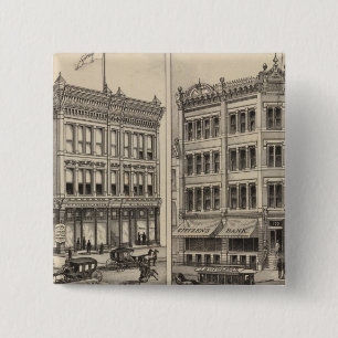 Niederlander and Citizens Bank, Wichita, Kansas 2 Inch Square Button