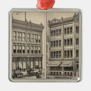 Niederlander and Citizens Bank, Wichita, Kansas Metal Ornament
