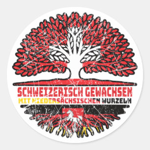 Niedersachsen Niedersächsisch Schweizer Schweiz Classic Round Sticker