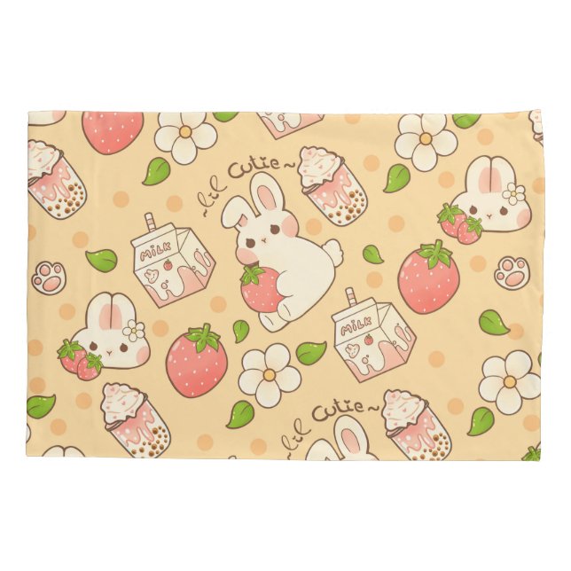 niedliches Hasendesign Pillowcase (Back)