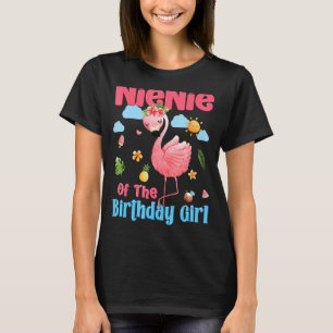 Nienie Of The Birthday Girls Tropical Flamingo Fam T-Shirt