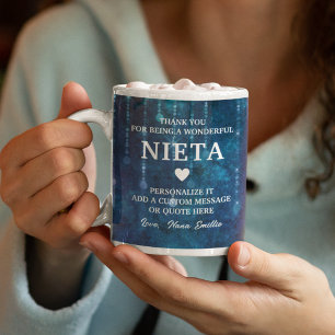 Nieta Spanish Granddaughter Thank You Quote Custom Coffee Mug