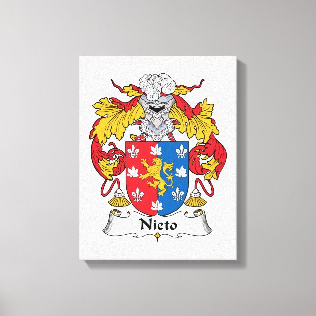 Nieto Family Crest Canvas Print (Front)
