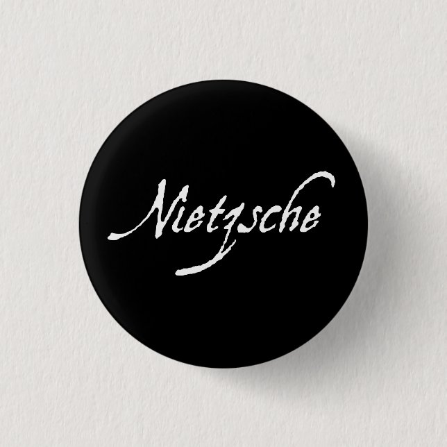 "NIETZSCHE" 1 INCH ROUND BUTTON (Front)