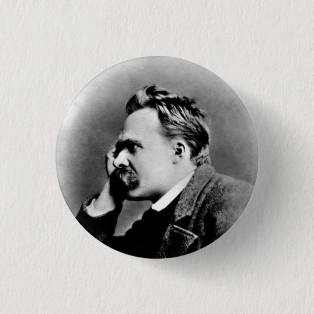 nietzsche 1 inch round button (Front)