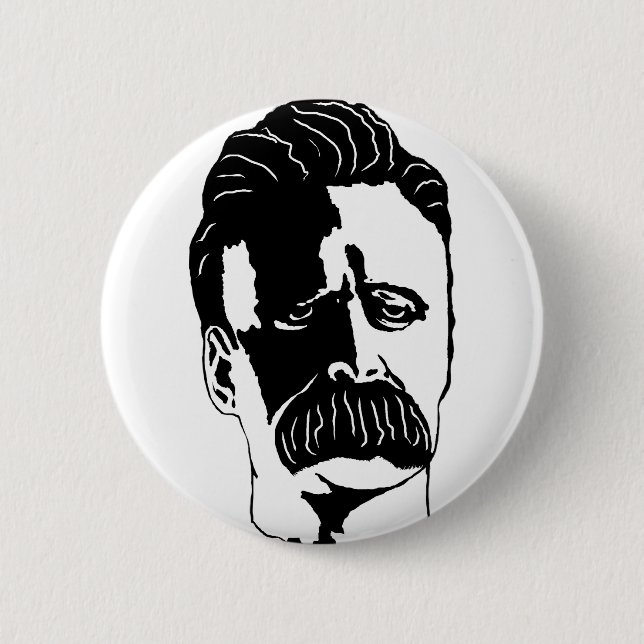 Nietzsche 2 Inch Round Button (Front)