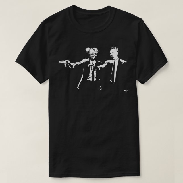 Nietzsche and Schopenhauer Philosopher Longsleeve  T-Shirt (Design Front)