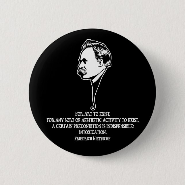 Nietzsche-art-1-DKT 2 Inch Round Button (Front)