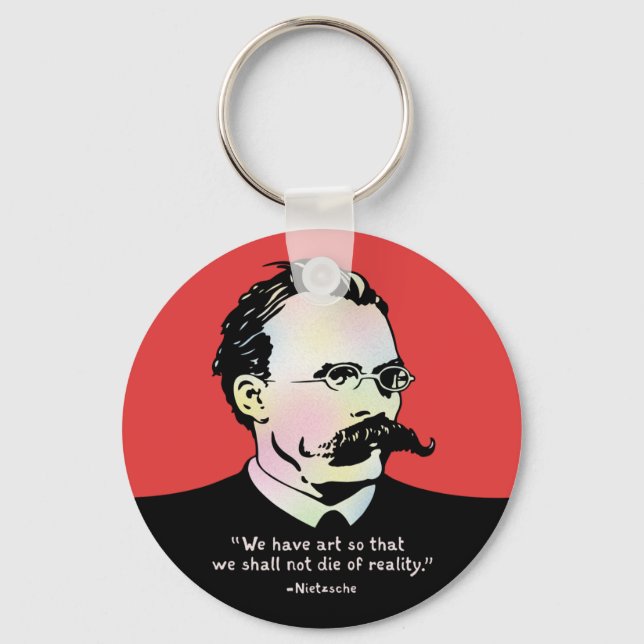 Nietzsche - Art v. Reality Keychain (Front)
