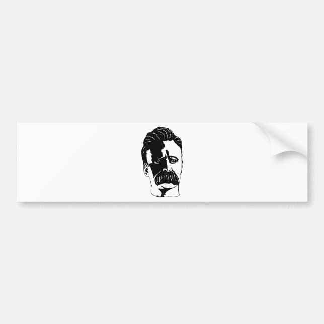 Nietzsche Bumper Sticker (Front)
