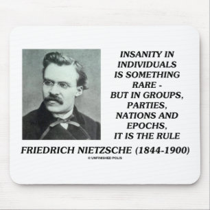 Nietzsche Insanity Rare In Individuals Quote Mouse Pad