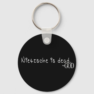 NIETZSCHE IS DEAD - GOD KEYCHAIN