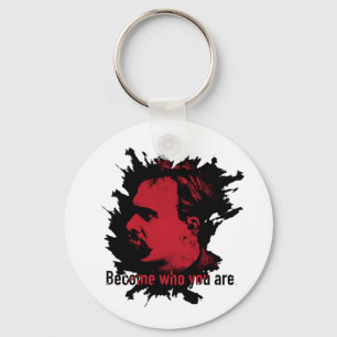 Nietzsche Keychain- Become Who You Are Keychain