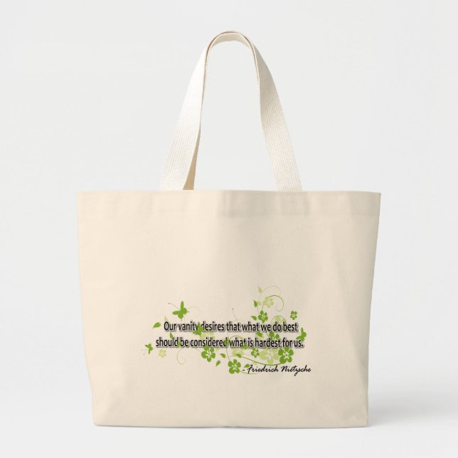 Nietzsche Large Tote Bag (Front)