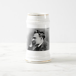 Nietzsche "Laugh" Wisdom Quote Gifts Tees & Cards Beer Stein