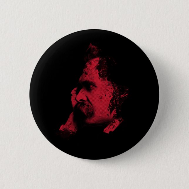 Nietzsche Philosophy Badge 2 Inch Round Button (Front)