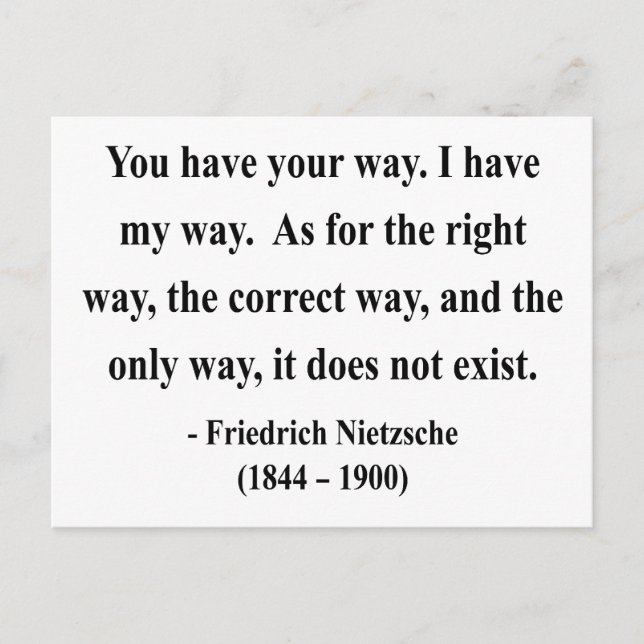 Nietzsche Quote 1a Postcard (Front)
