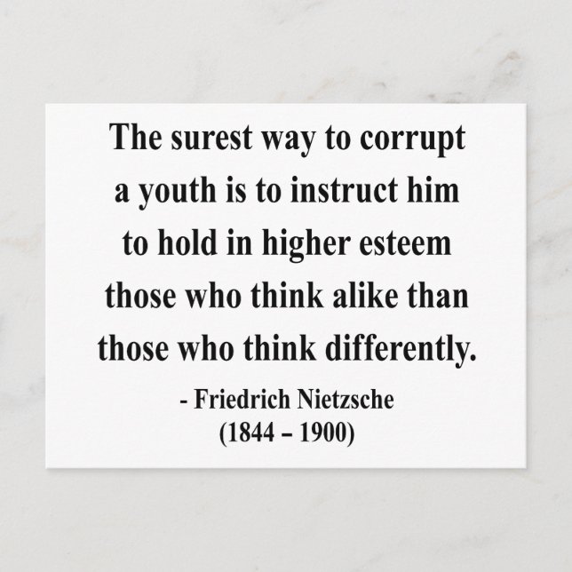 Nietzsche Quote 2a Postcard (Front)