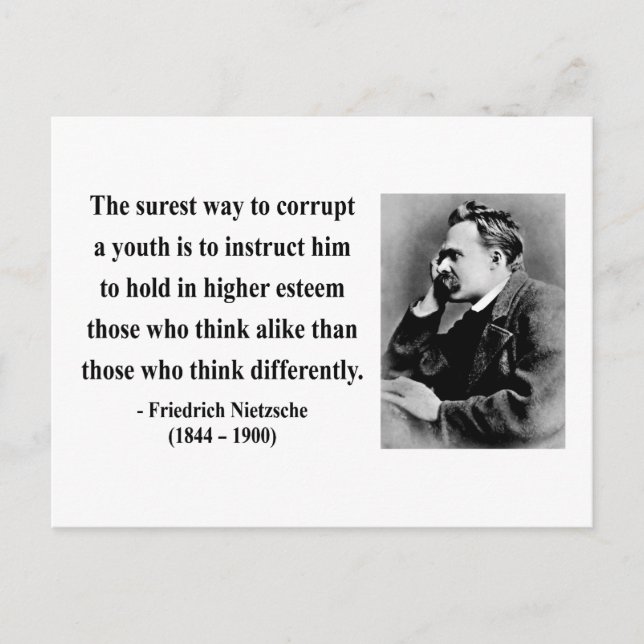 Nietzsche Quote 2b Postcard (Front)