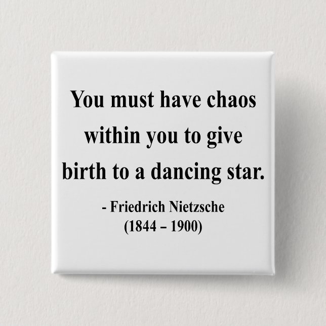 Nietzsche Quote 6a 2 Inch Square Button (Front)