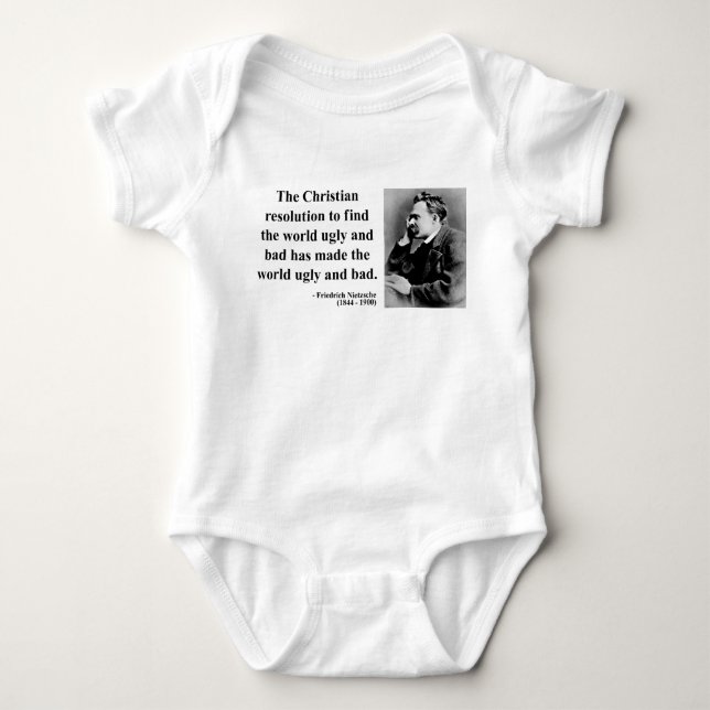 Nietzsche Quote 8b Baby Bodysuit (Front)