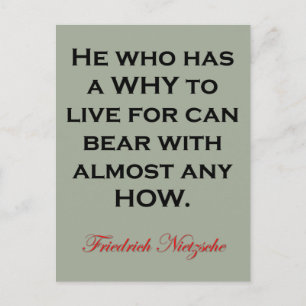 Nietzsche Quote - Bear Any How Postcard