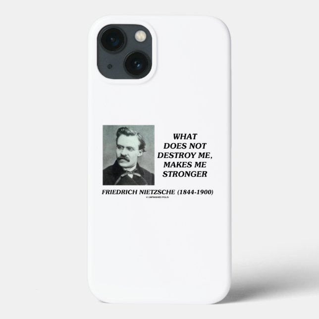 Nietzsche What Does Not Destroy Makes Me Stronger Case-Mate iPhone Case (Back)