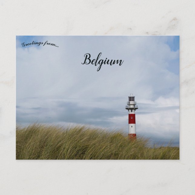 Nieuwpoort Lighthouse Nieuwpoort Belgium Postcard (Front)