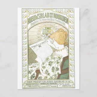 Nieuwsblad van het Noorden Netherlands Paper 1900 Postcard