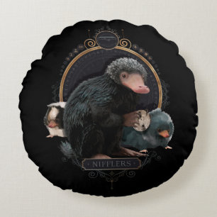 NIFFLER™s Art Nouveau Portrait Round Pillow