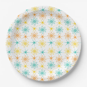 Nifty fifties - atoms and stars paper plate