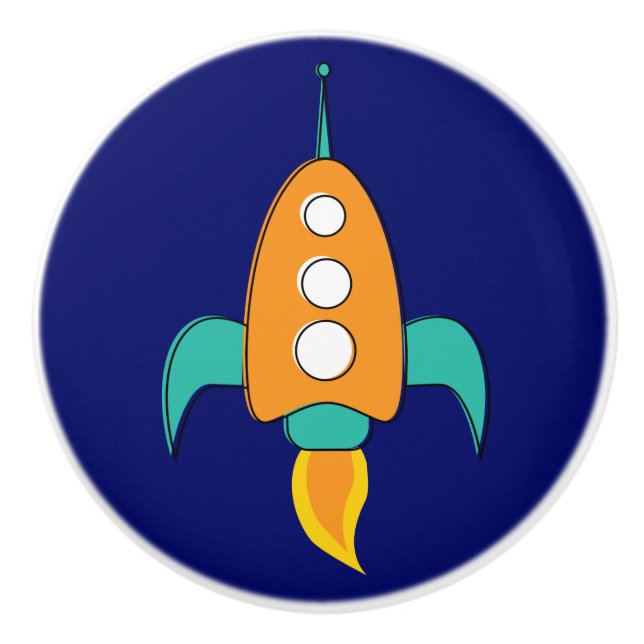 Nifty fifties - space ship knob (Front)