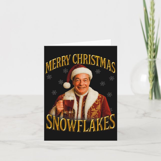 Nigel Farage Christmas Premium Tri-blend  Card (Front)