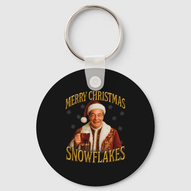 Nigel Farage Christmas Premium Tri-blend  Keychain (Front)