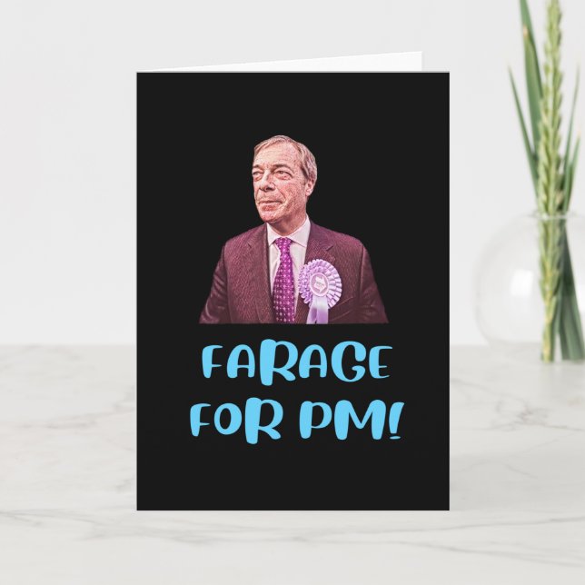 Nigel Farage For PM - Brexit Card (Front)