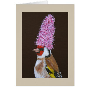 Nigel the European goldfinch card