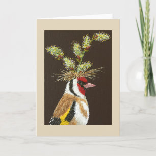 Nigel the finch greeting card