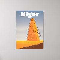 Niger Agadez Mosque travel poster