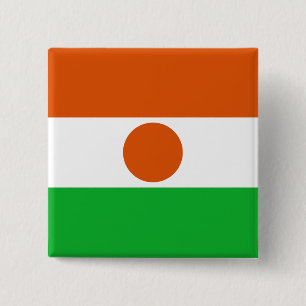 Niger Flag 2 Inch Square Button