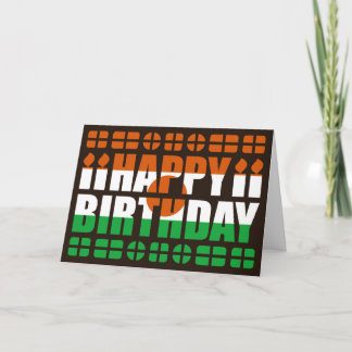 Niger Flag Birthday Card
