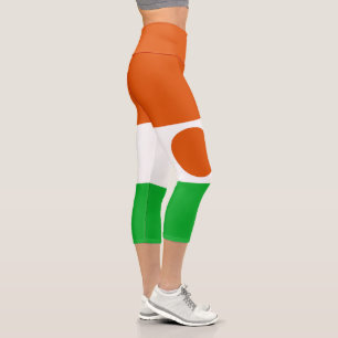 Niger Flag Capri Leggings