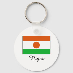 Niger Flag Design Keychain