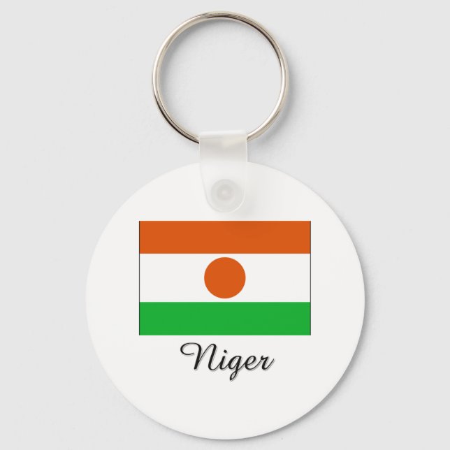 Niger Flag Design Keychain (Front)