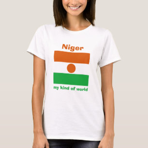 Niger Flag + Map + Text T-Shirt