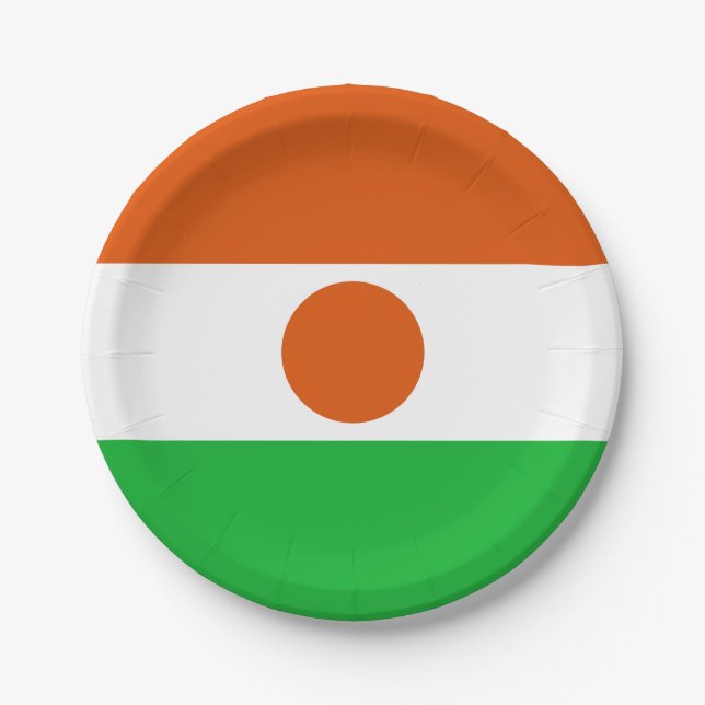 Niger Flag Paper Plate (Front)