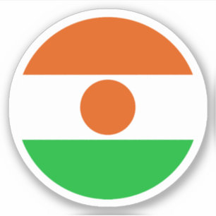 Niger Flag Round Sticker