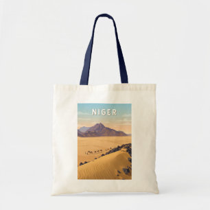 Niger Illustration Travel Art Vintage Tote Bag