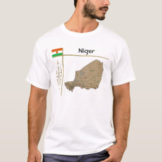 Niger Map + Flag + Title T-Shirt