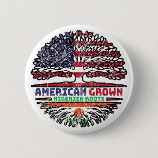 Niger Nigerien American USA Tree Roots Flag 2 Inch Round Button